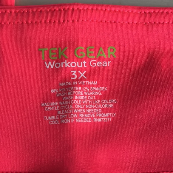 NWT Hot Pink Capri Legging 3x Hi Rise Stretch Pockets Athletic Workout Pants - Picture 7 of 10